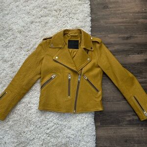 AllSaints Mustard Leather Jacket Sz. 2